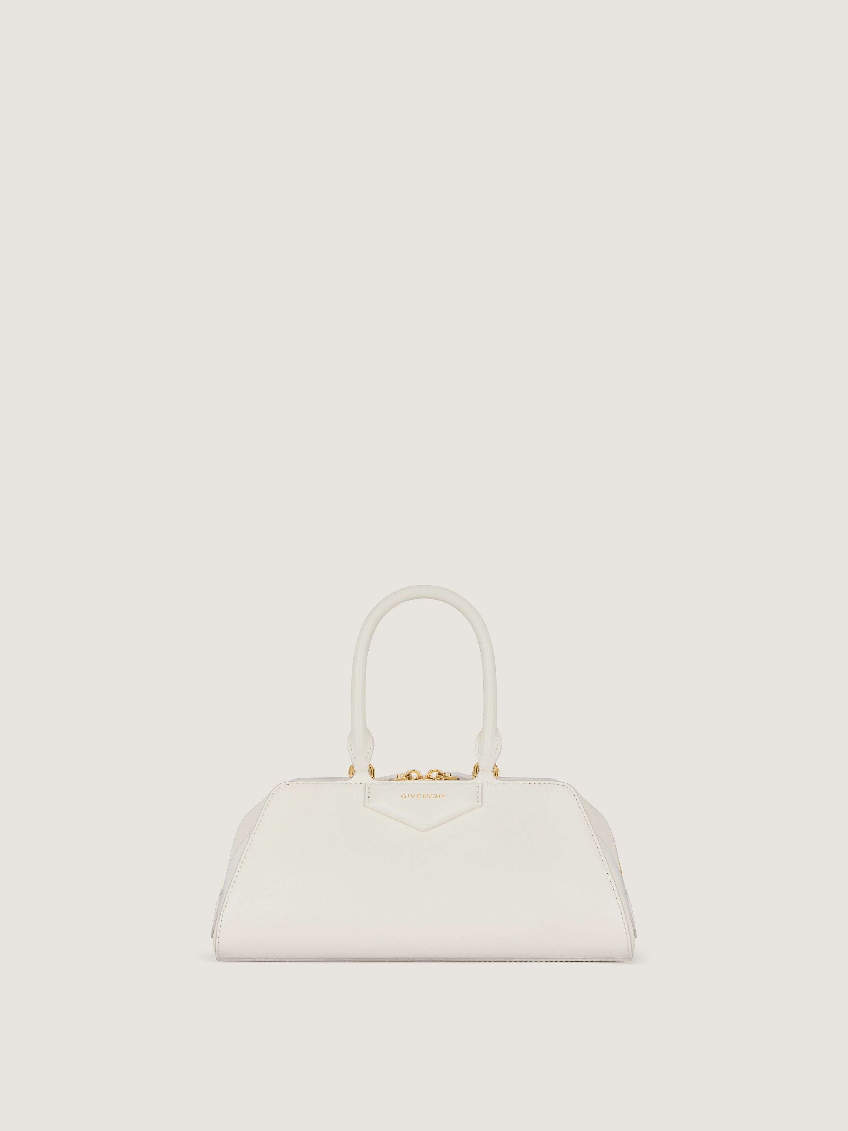 Small Antigona East-West bag in Box leather